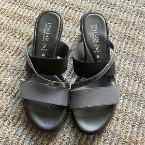 Black sandal Italian Shoemakers size 8